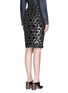 Back View - Click To Enlarge - GIVENCHY - Sequin star cutout silk pencil skirt