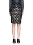 Main View - Click To Enlarge - GIVENCHY - Sequin star cutout silk pencil skirt