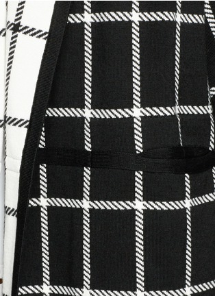Detail View - Click To Enlarge - CHLOÉ - Reversible windowpane check knit overcoat