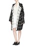 Figure View - Click To Enlarge - CHLOÉ - Reversible windowpane check knit overcoat