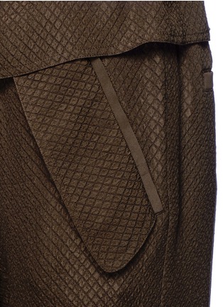 Detail View - Click To Enlarge - CHLOÉ - Grid cloqué flap paperbag waist pants