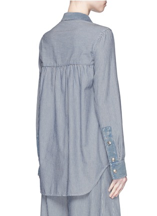 Back View - Click To Enlarge - CHLOÉ - Stripe cotton denim shirt