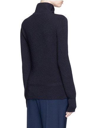 Back View - Click To Enlarge - CHLOÉ - Button turtleneck virgin wool sweater