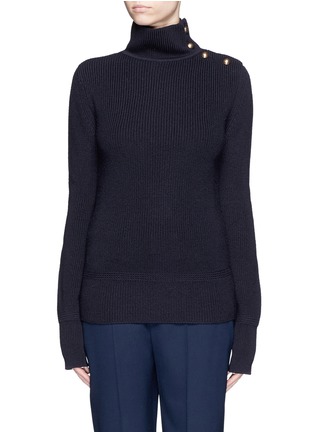 Main View - Click To Enlarge - CHLOÉ - Button turtleneck virgin wool sweater