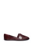 Main View - Click To Enlarge - VINCE - 'Mason' leather band calf hair flats