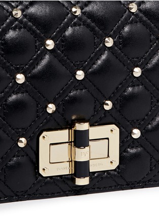 Detail View - Click To Enlarge - DIANE VON FURSTENBERG - '440 Gallery Bellini' quilted leather stud crossbody bag