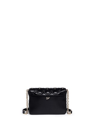 Back View - Click To Enlarge - DIANE VON FURSTENBERG - '440 Gallery Bellini' quilted leather stud crossbody bag