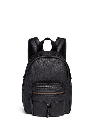 Main View - Click To Enlarge - REBECCA MINKOFF - 'Mini M.A.B.' pebbled leather backpack