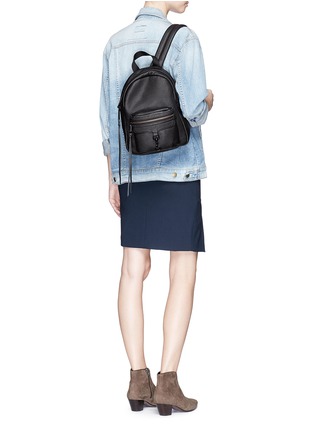 Figure View - Click To Enlarge - REBECCA MINKOFF - 'Mini M.A.B.' pebbled leather backpack