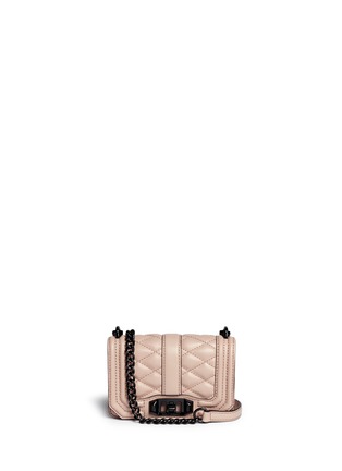 Main View - Click To Enlarge - REBECCA MINKOFF - 'Love' mini quilted leather crossbody bag