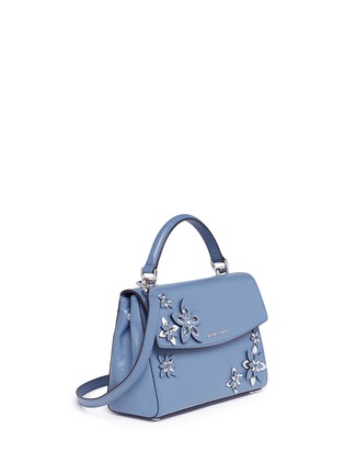 Detail View - Click To Enlarge - MICHAEL KORS - 'Ava' small floral embellished leather satchel