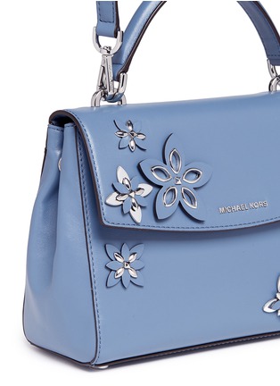  - MICHAEL KORS - 'Ava' small floral embellished leather satchel
