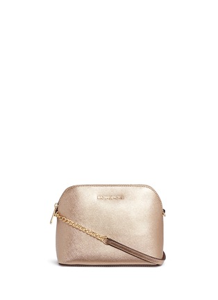 Main View - Click To Enlarge - MICHAEL KORS - 'Cindy' large dome saffiano leather crossbody bag