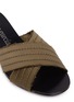 Detail View - Click To Enlarge - PEDRO GARCIA  - 'Elisa' cross vamp silk satin slide sandals