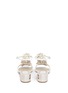 Back View - Click To Enlarge - RENÉ CAOVILLA - Glass stone embellished Karung leather sandals