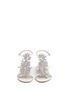 Front View - Click To Enlarge - RENÉ CAOVILLA - Glass stone embellished Karung leather sandals