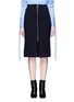 Main View - Click To Enlarge - MO&CO. EDITION 10 - Slit front wool pencil skirt