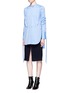 Figure View - Click To Enlarge - MO&CO. EDITION 10 - Slit front wool pencil skirt