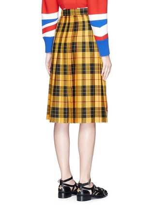 Back View - Click To Enlarge - GUCCI - King Charles Spaniel patchwork tartan check wrap skirt