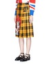 Front View - Click To Enlarge - GUCCI - King Charles Spaniel patchwork tartan check wrap skirt