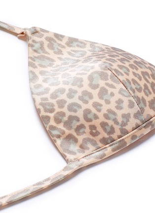 Detail View - Click To Enlarge - ZIMMERMANN - 'Valour Tri Bar' leopard print triangle bikini set