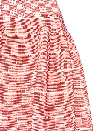 Detail View - Click To Enlarge - ALEXANDER MCQUEEN - Check jacquard effect knit skirt