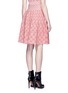 Back View - Click To Enlarge - ALEXANDER MCQUEEN - Check jacquard effect knit skirt