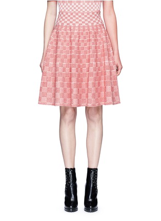 Main View - Click To Enlarge - ALEXANDER MCQUEEN - Check jacquard effect knit skirt