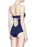 Back View - Click To Enlarge - ARAKS - 'Harlow' piped one-piece swimsuit