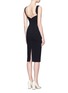 Back View - Click To Enlarge - VICTORIA BECKHAM - Curve cami fitted dress