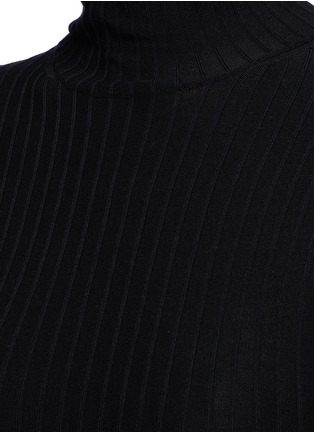 Detail View - Click To Enlarge - ACNE STUDIOS - 'Ida' cotton blend rib knit turtleneck sweater