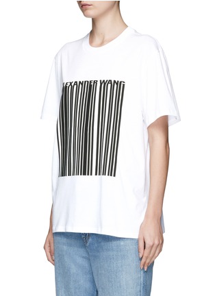 Front View - Click To Enlarge - ALEXANDER WANG - Barcode logo print T-shirt