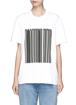 Main View - Click To Enlarge - ALEXANDER WANG - Barcode logo print T-shirt