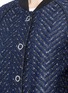 Detail View - Click To Enlarge - 3.1 PHILLIP LIM - Chevron stripe cloqué mid sleeve bomber jacket