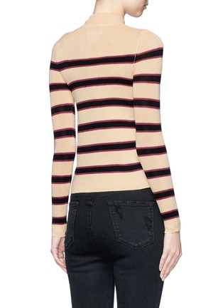 Back View - Click To Enlarge - ISABEL MARANT ÉTOILE - 'Devona' stripe button shoulder sweater