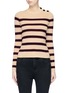 Main View - Click To Enlarge - ISABEL MARANT ÉTOILE - 'Devona' stripe button shoulder sweater
