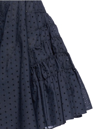 Detail View - Click To Enlarge - ALAÏA - 'Voile Pastilles' dot broderie anglaise flared skirt