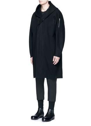 Front View - Click To Enlarge - ATTACHMENT - Hooded wool-cashmere coat