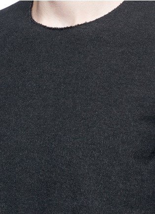 Detail View - Click To Enlarge - ATTACHMENT - Raw edge cotton blend sweatshirt