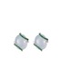 Main View - Click To Enlarge - SAMUEL KUNG - Diamond garnet jade 18k white gold stud earrings