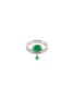 Main View - Click To Enlarge - SAMUEL KUNG - Diamond jade 18k white gold drop ring