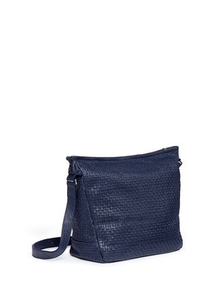 Front View - Click To Enlarge - MEILLEUR AMI PARIS - 'Tresse Couture' embossed leather messenger bag