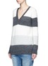 Front View - Click To Enlarge - VINCE - 'Vee' stripe mohair-wool blend sweater