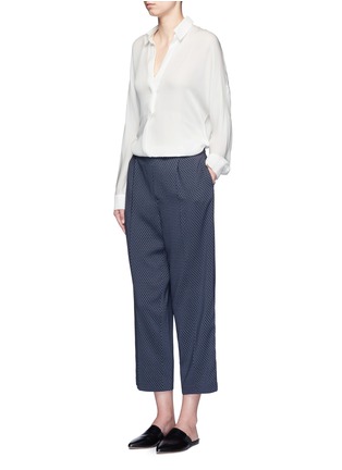 Figure View - Click To Enlarge - VINCE - Tie print silk georgette lounge pants