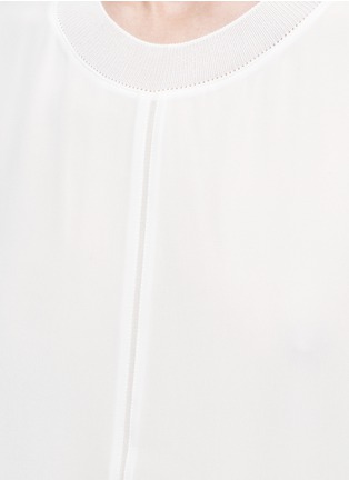 Detail View - Click To Enlarge - VINCE - Stitched front insert sleeveless blouse