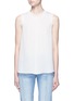 Main View - Click To Enlarge - VINCE - Stitched front insert sleeveless blouse