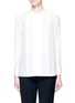Main View - Click To Enlarge - VINCE - Mandarin collar pleat front shirt