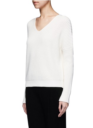 Front View - Click To Enlarge - VINCE - 'Vee' cotton chunky rib knit sweater