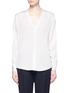 Main View - Click To Enlarge - VINCE - Tuck pleat silk crepe de Chine blouse