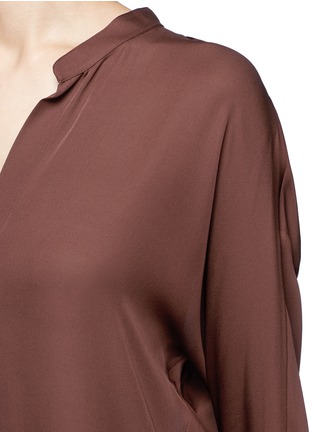 Detail View - Click To Enlarge - VINCE - Cascading trim georgette blouse